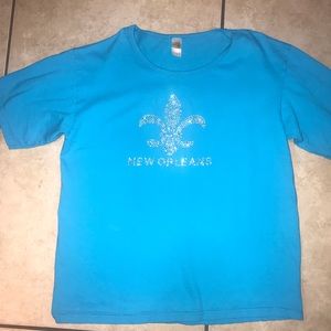 New Orleans blue T-shirt size Med